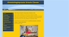 Desktop Screenshot of kinesiologiepraxis-clauss.de