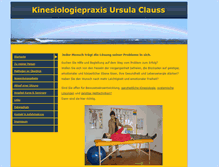 Tablet Screenshot of kinesiologiepraxis-clauss.de